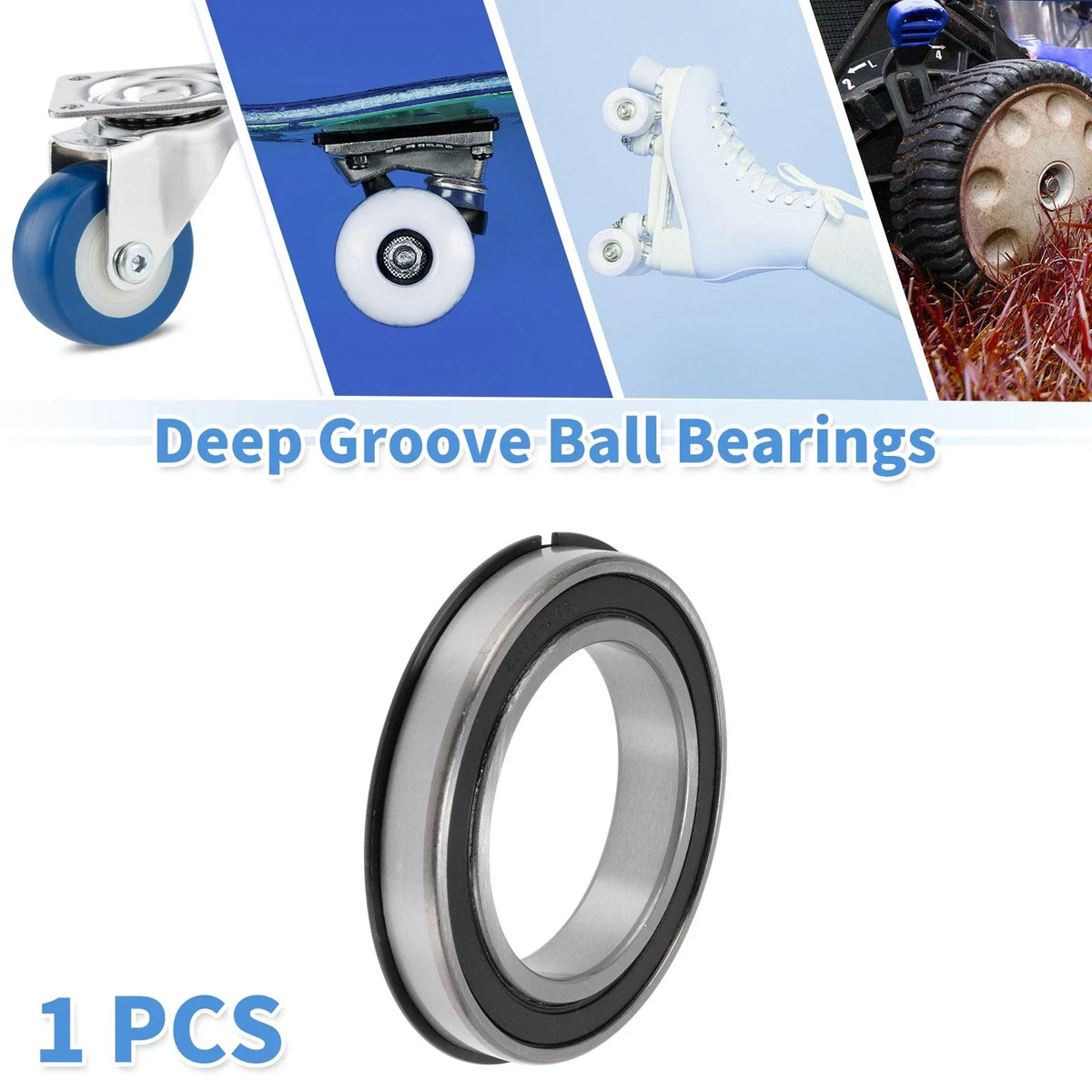 6015NR2RS Deep Groove Ball Bearings for Scooter Skateboard Wheel (75x115x20mm)