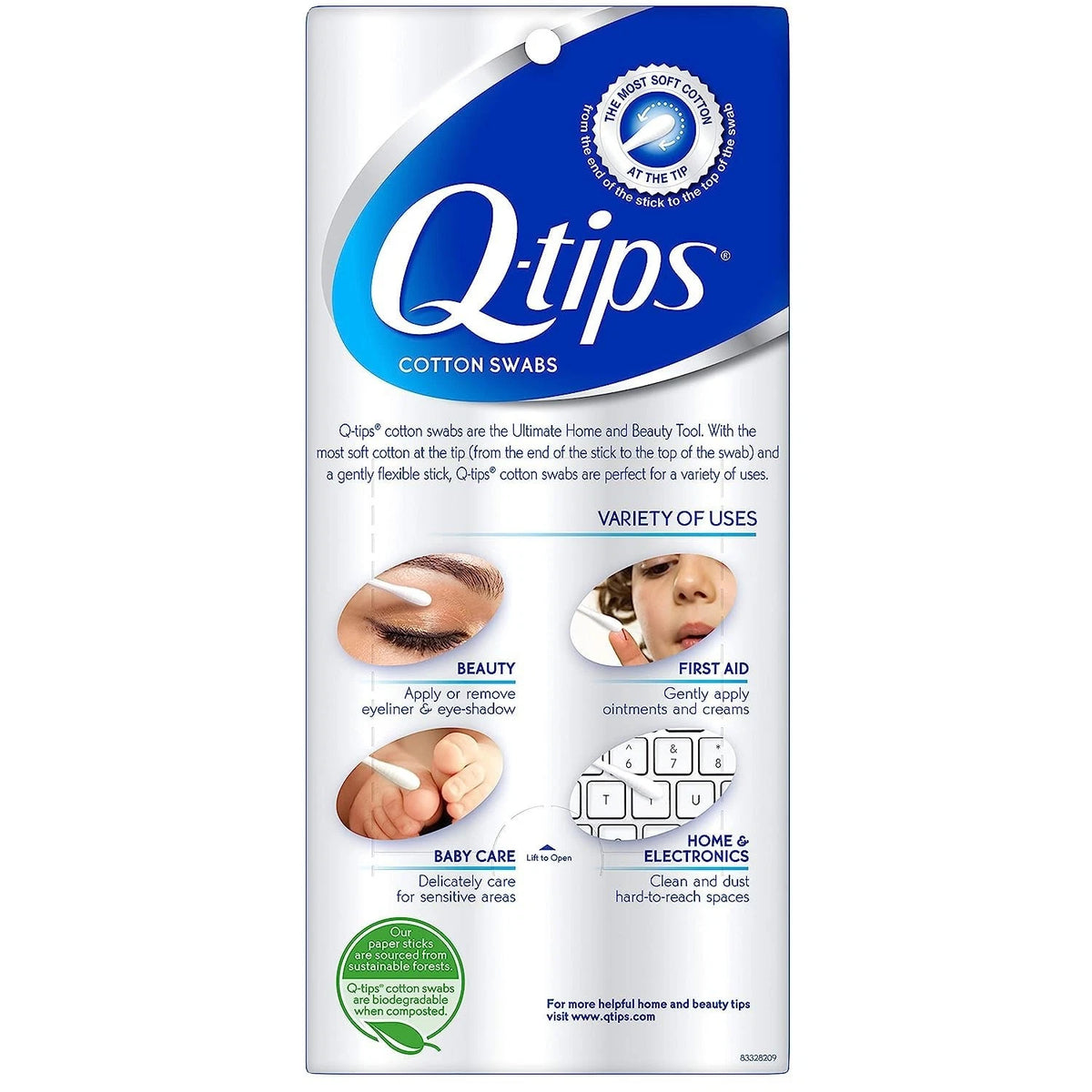 Cotton Swabs for Hygiene and Beauty Care (1 Count)