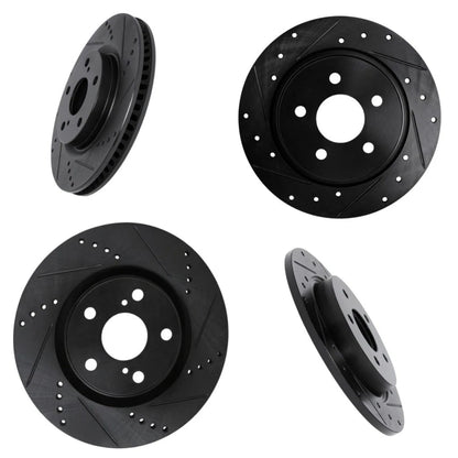 Rotor Set for Mazda CX-5 (2016–2018) ALX-PAU-DF-8004-80038-CLA1 Black Drilled Slotted