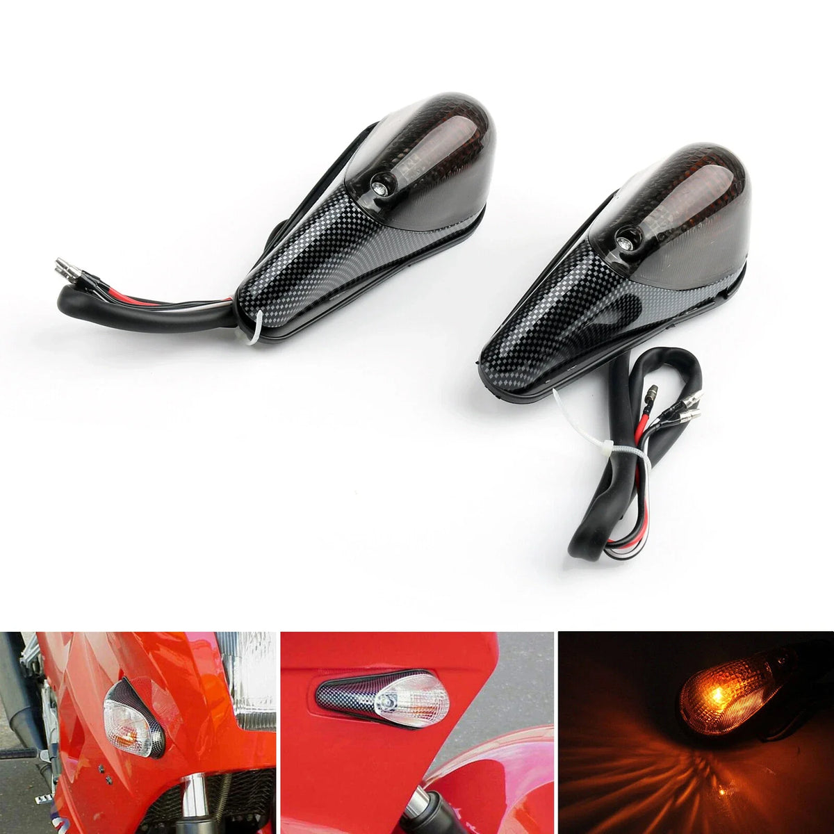 Smoke Front Turn Signals for Kawasaki Ninja EX 250 (1988–2007)