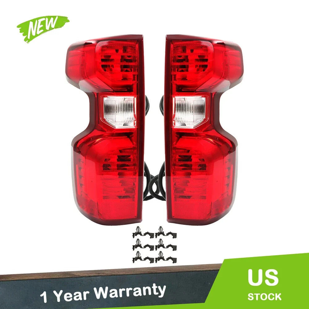 Set of 2 Halogen Tail Lights for Chevy Silverado 1500 2500HD 3500HD (2019–2023)