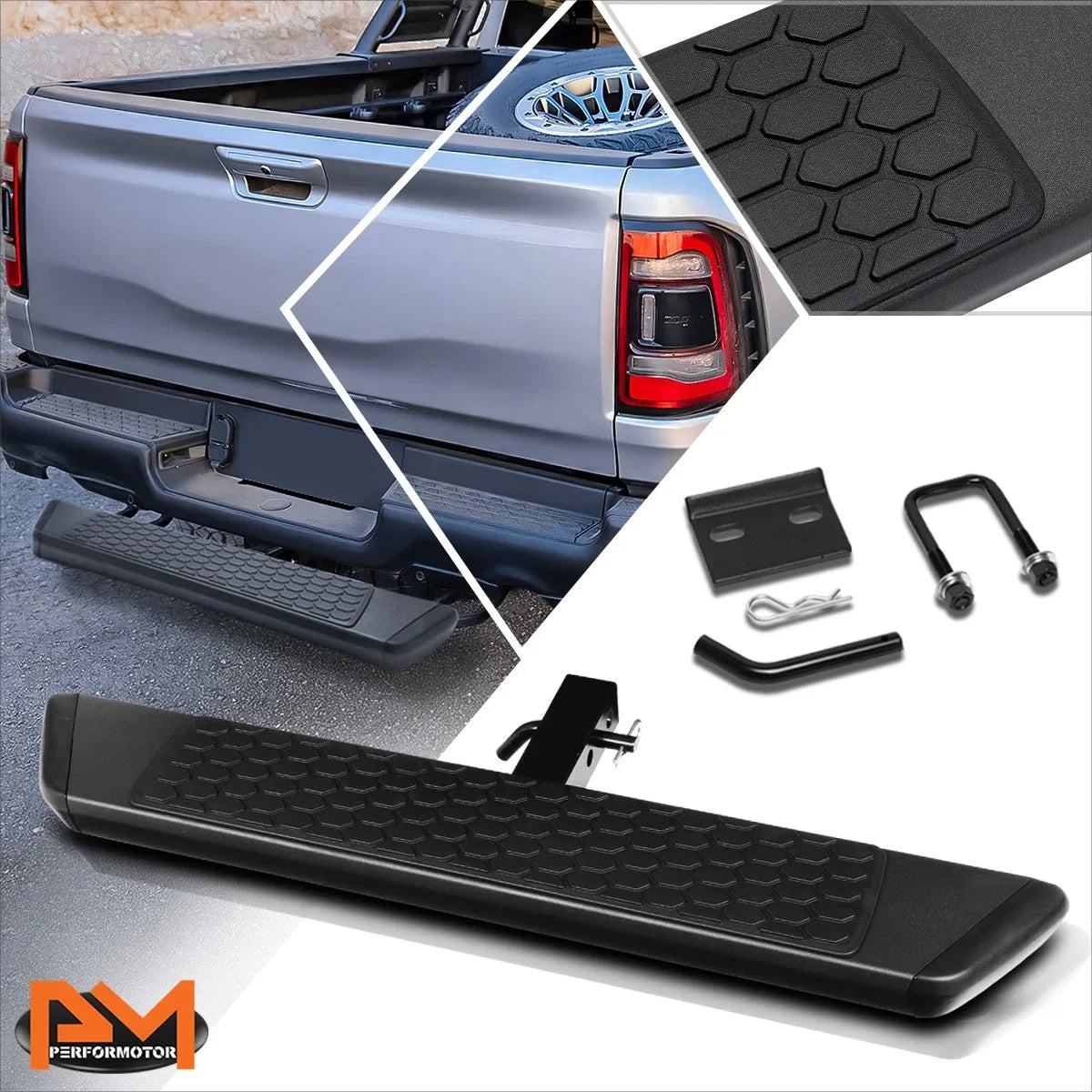 Flat Trailer Towing Hitch Step Bar for Universal 2" Receiver (36"W x 5.5"L)