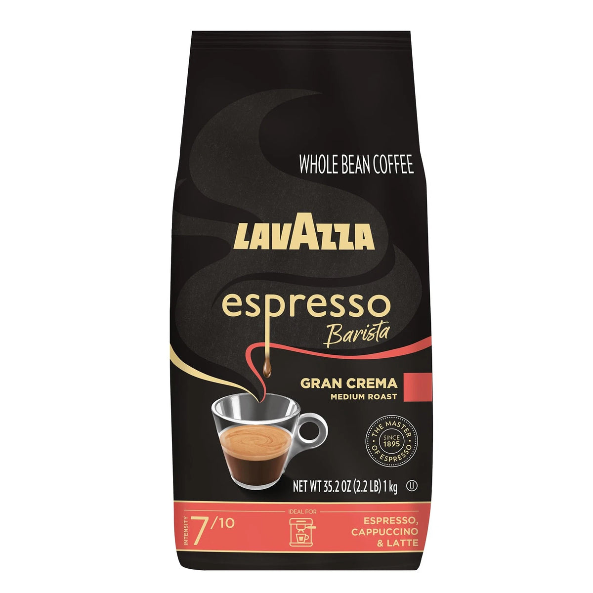 Lavazza Espresso Barista Gran Crema Whole Bean Coffee Blend (Medium)