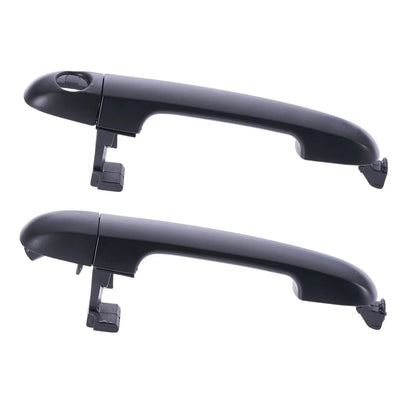 Set of 2 Front Left/Right Exterior Door Handles Black for Hyundai i30 (2007–2012)