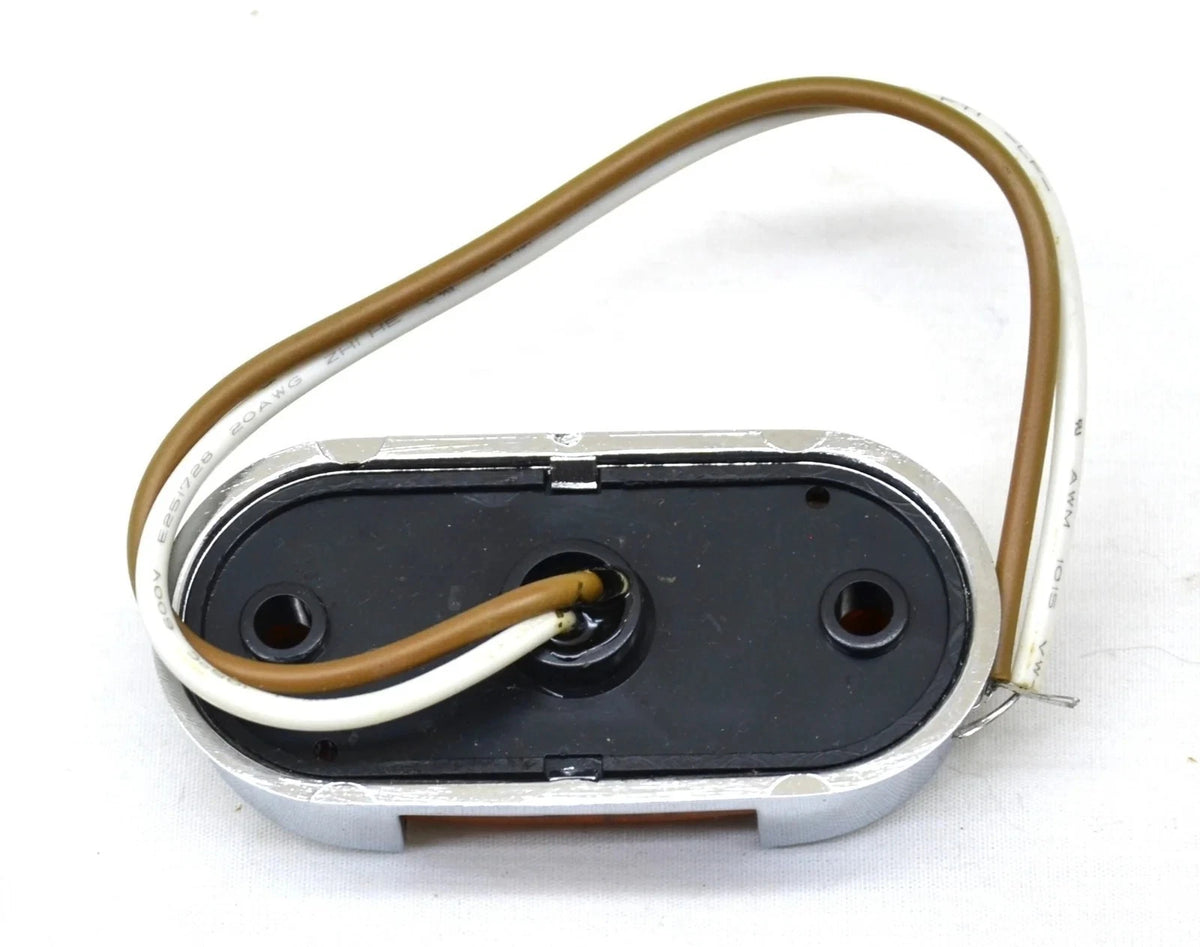 2X Side Marker Light for (77120A) - Amber LED with Chrome Bezel