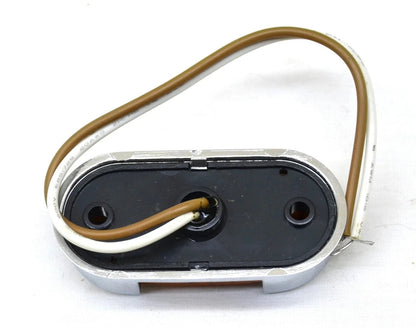 2X Side Marker Light for (77120A) - Amber LED with Chrome Bezel