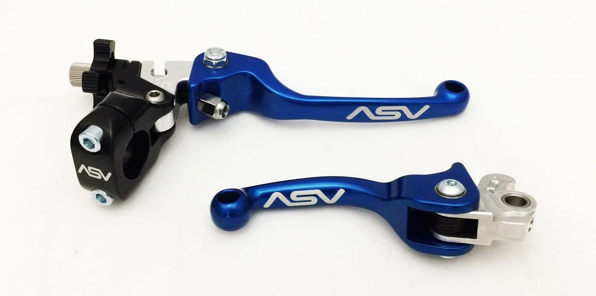 ASV F3 Front Brake Clutch Perch Levers Pair Blue for Yamaha WR 250F 400F 426F (2001–2009)