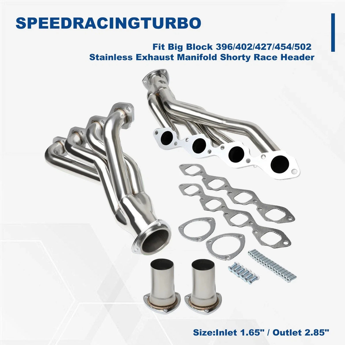 Shorty Race Header for Big Block 396/402/427/454/502 (1965–2000)