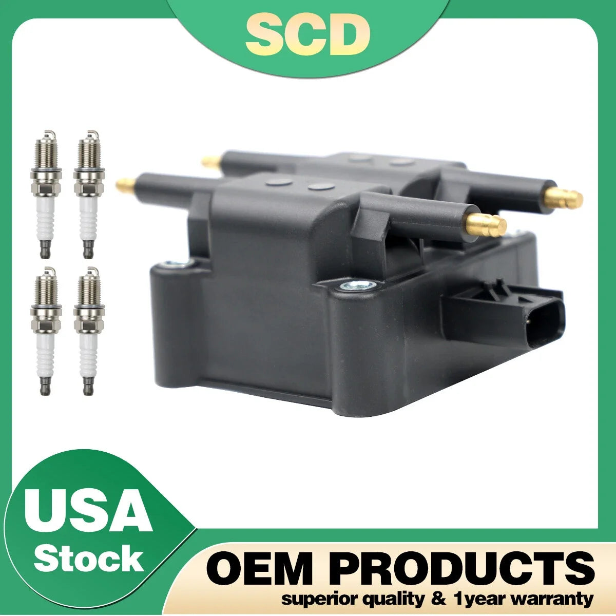 Ignition Coil + Spark Plugs for Dodge Chrysler Jeep Mitsubishi (2000–2023)