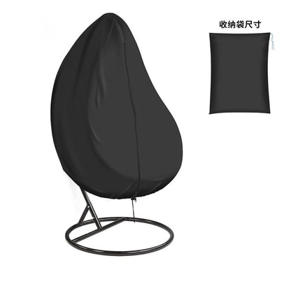 Black Rattan Hanging Chair Cover for Outdoor Use - Dust & Rain Resistant