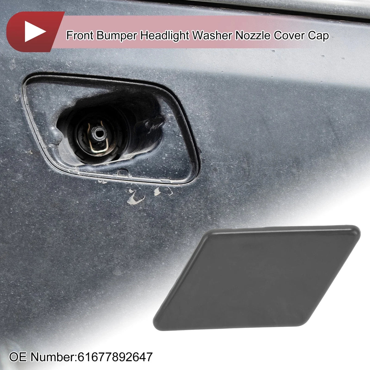 Bumper Headlight Washer Nozzle Cover Cap No. 61677892647 for BMW 328i (2012–2013)