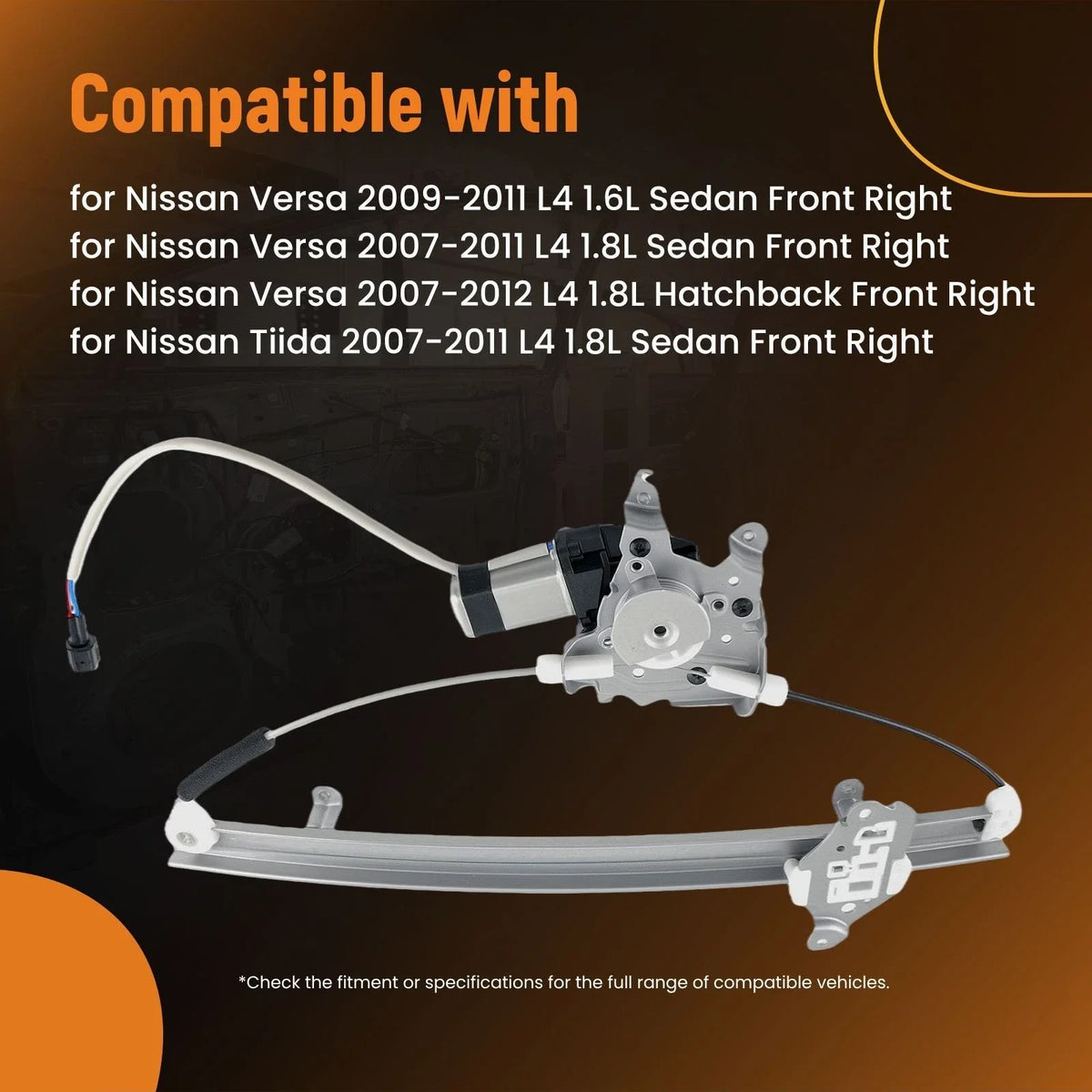 Front Right Power Window Regulator for Nissan Tiida (2007–2011) 751210