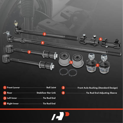 Set of 10 Front Inner Ball Joints for Ford F250 4WD (E5TZ3304B, K8195T)