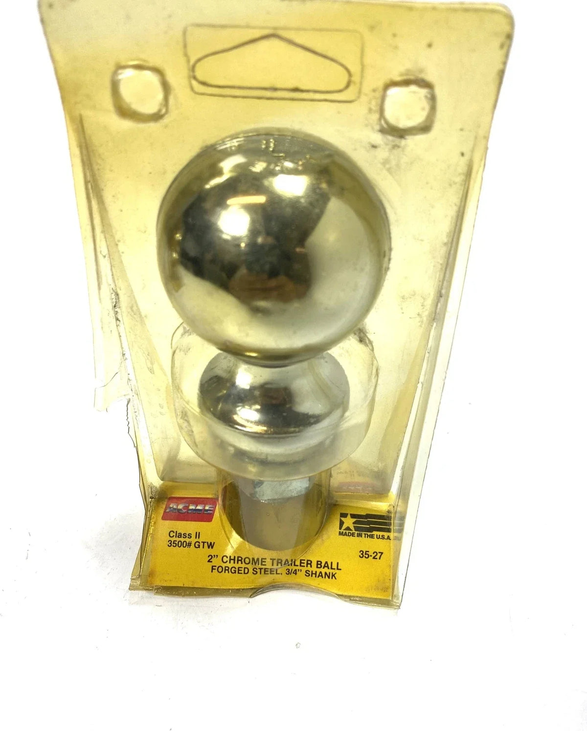 Set of 2 Chrome Trailer Balls for Acme 35-27 (Forged Steel, 2'' Shank)