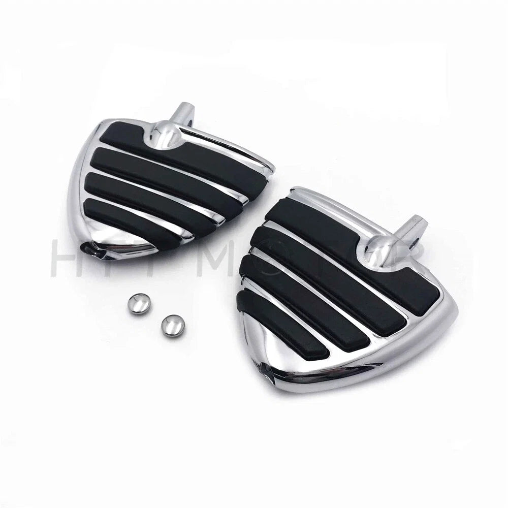 Chrome Wing Footrest Pegs for Harley Davidson Dyna Glide Sportster (883-1200)