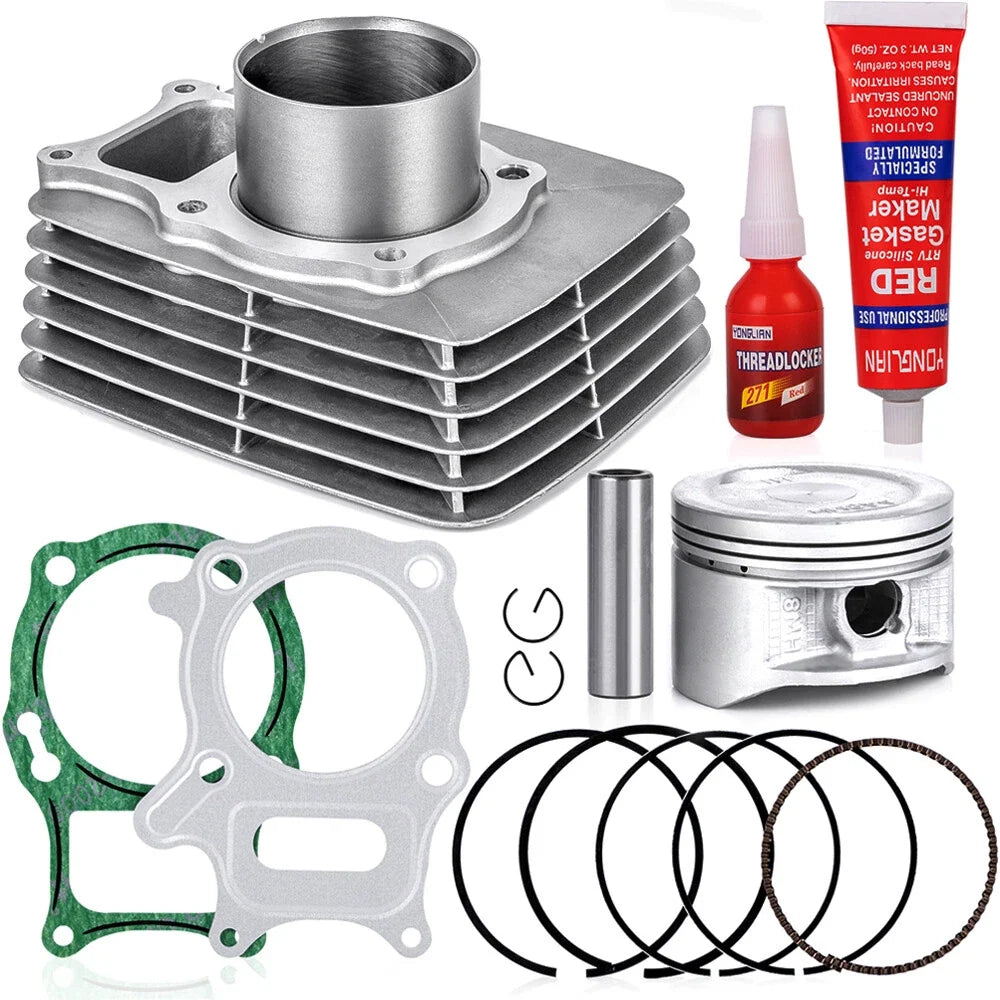 Top End Kit 68.5mm Cylinder Piston Gasket for Honda Recon 250 TRX250 (2002–2004)