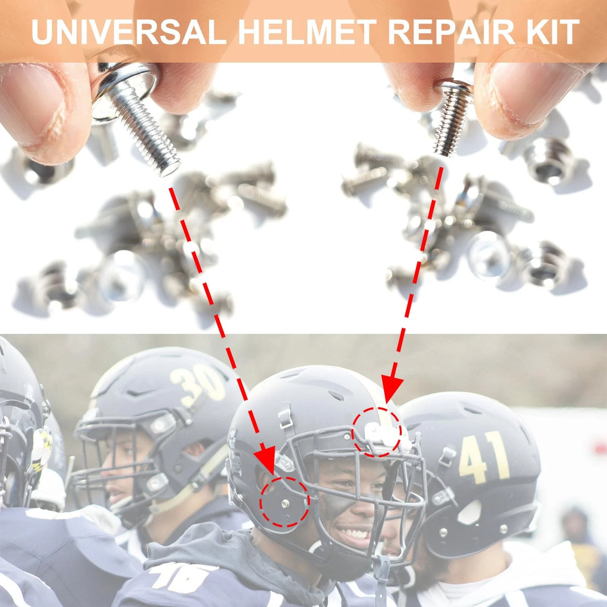 24 Pcs Stainless Steel Visor Screws for Hockey Helmet (One Size)