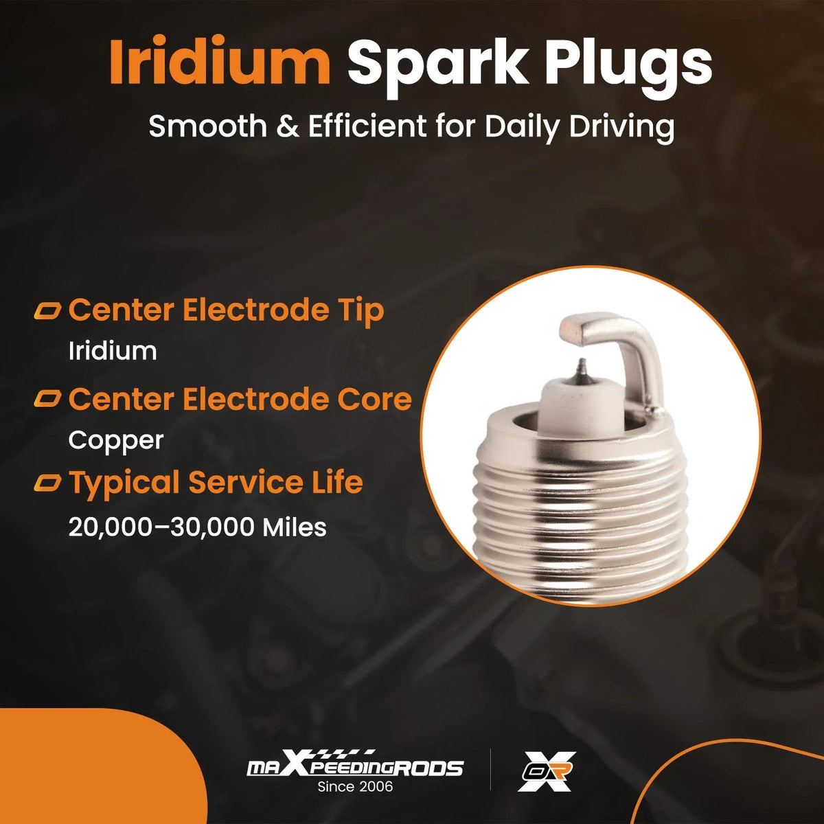 Set of 8 Iridium Spark Plugs for Chevrolet Camaro V8 (1998–2015)