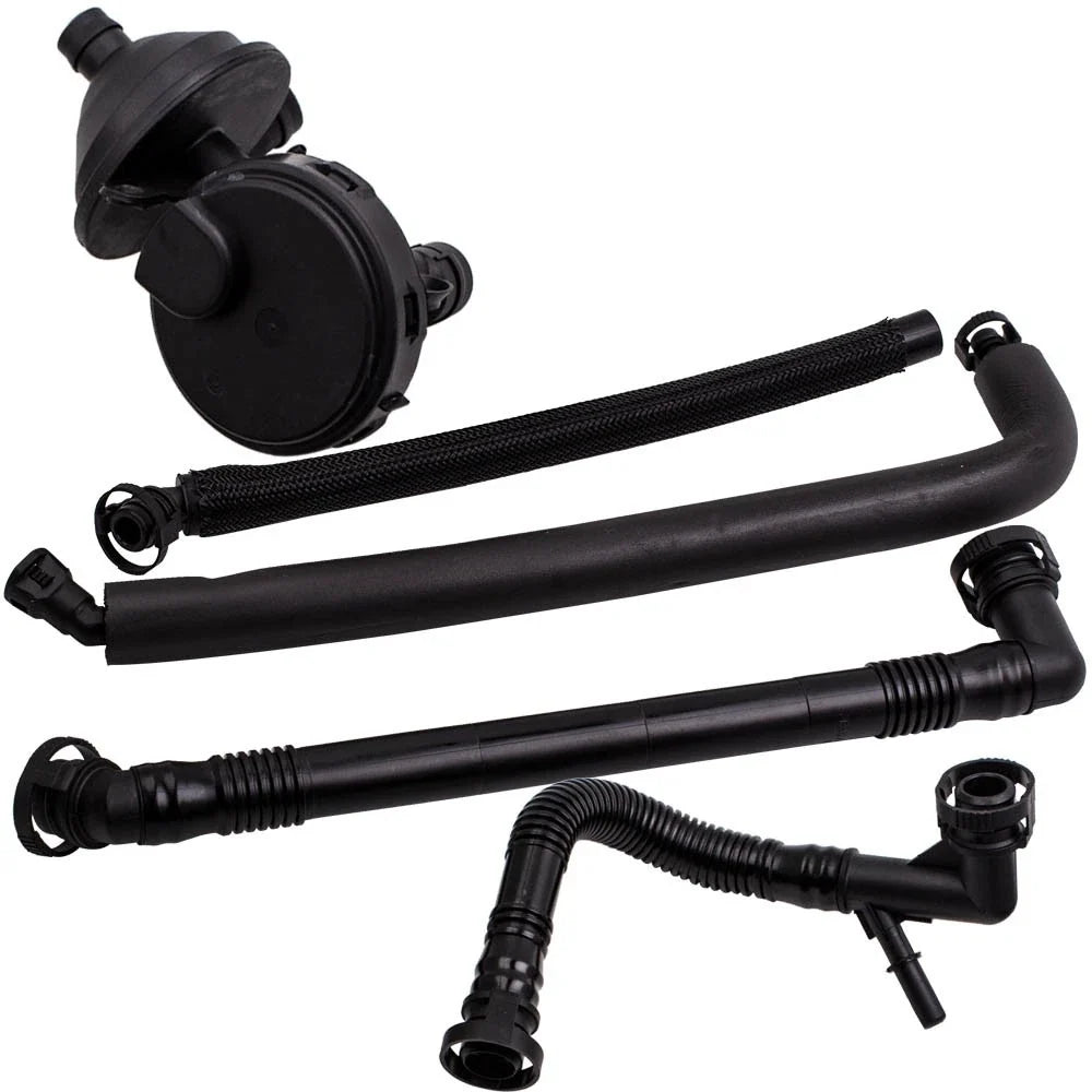 5 Pc Crankcase Vent Valve & Breather Hose Kit for BMW 3 5 Series X3 X5 Z3 Z4 (1998–2021)