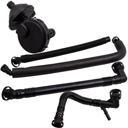 5 Pc Crankcase Vent Valve & Breather Hose Kit for BMW 3 5 Series X3 X5 Z3 Z4 (1998–2021)