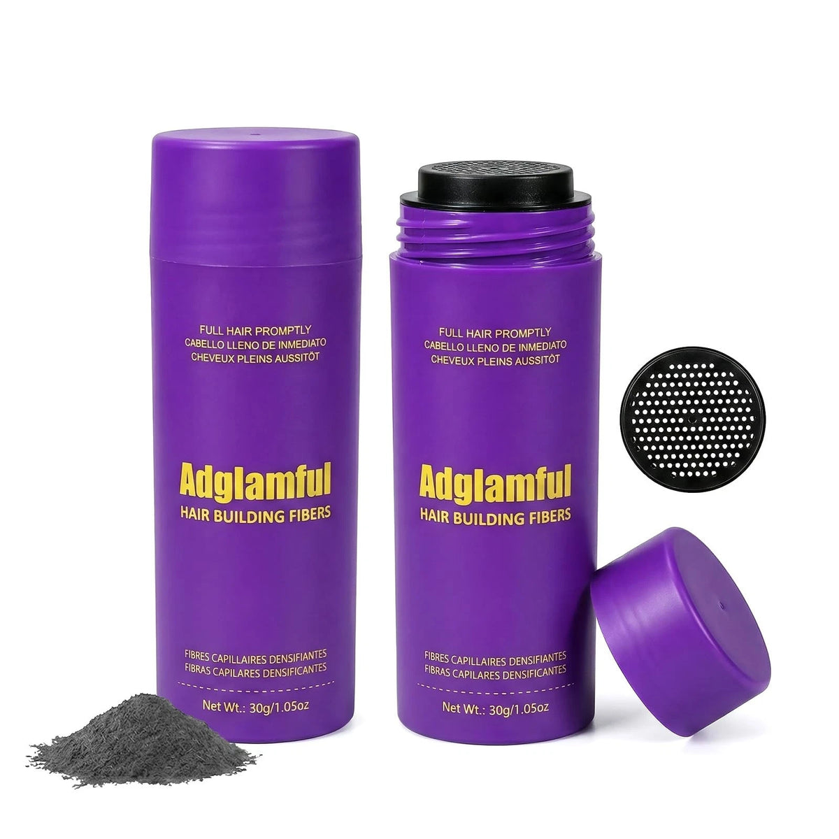 Hair Building Fibers for Natural-Looking Thickening (Grey)