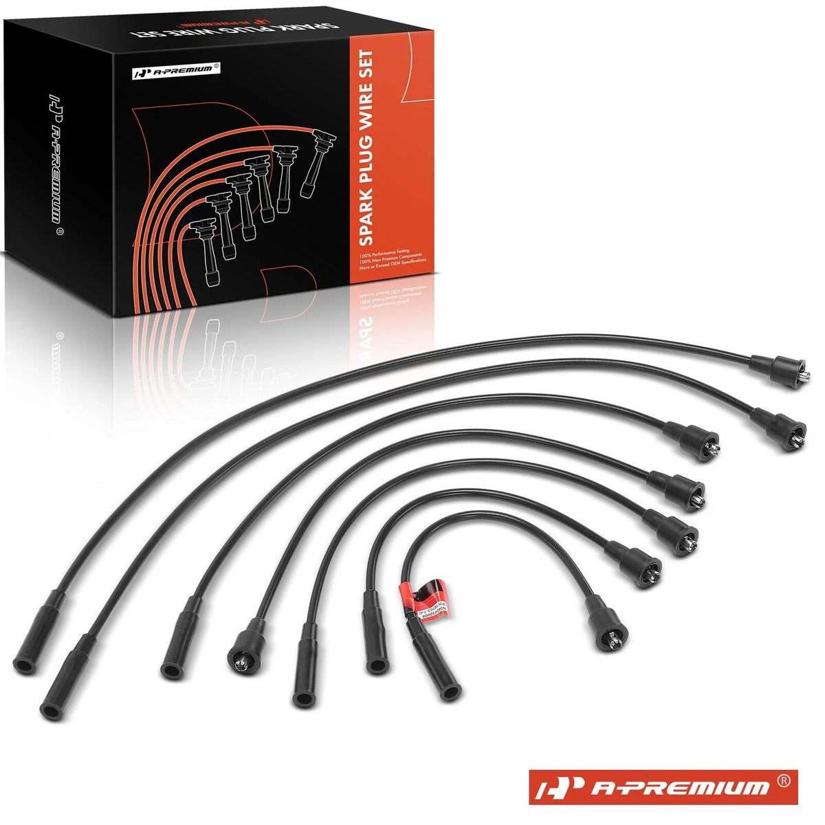 7Pcs Spark Plug Wire Set for Ford F-100 F-250 (1965–1966) 9628 D5PZ12259K E5P12259MR E5PZ12259MR