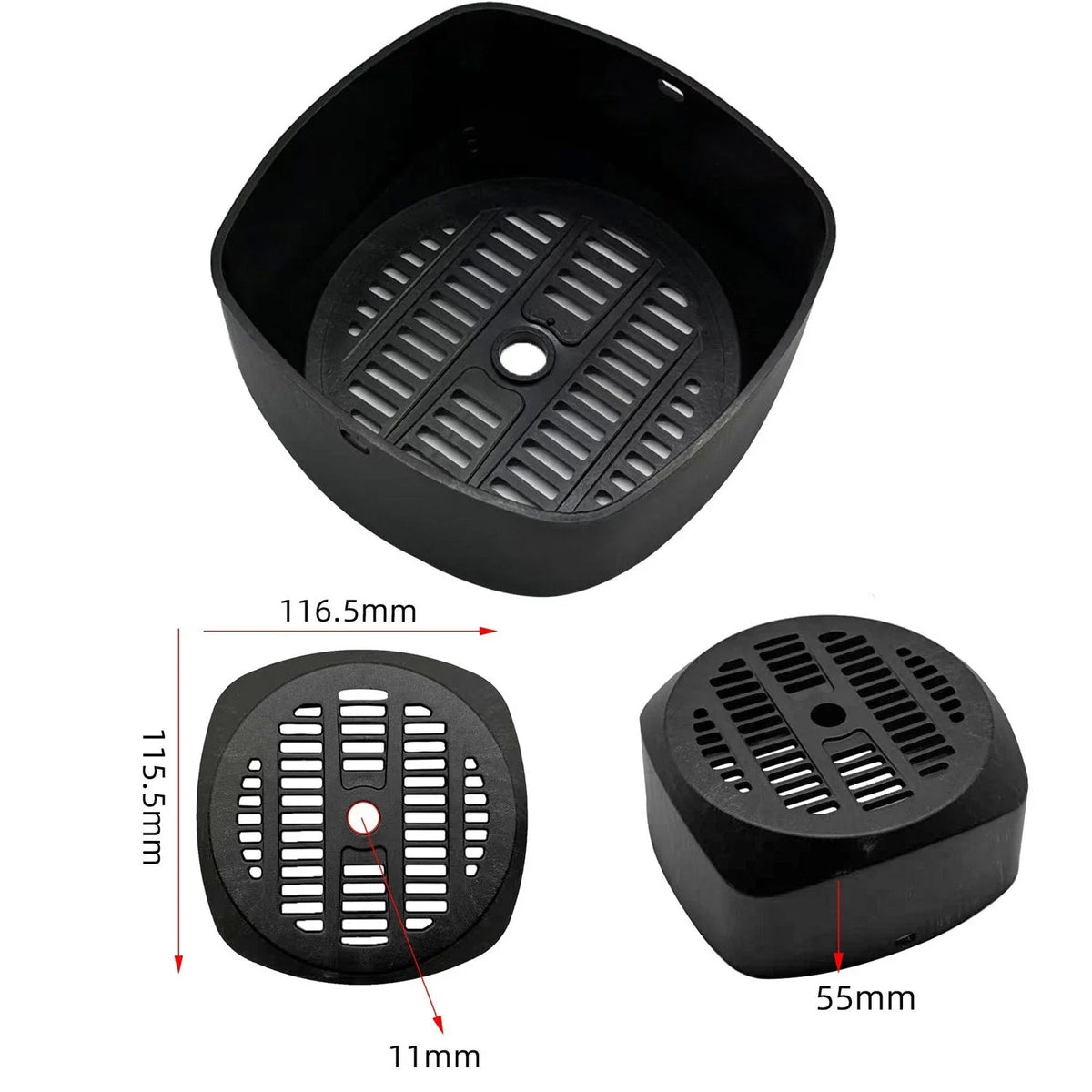 Fan Cover for Universal Booster Pump Motor (116x115mm)