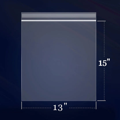 500 Count Clear Reclosable Zip Bags 13" x 15"