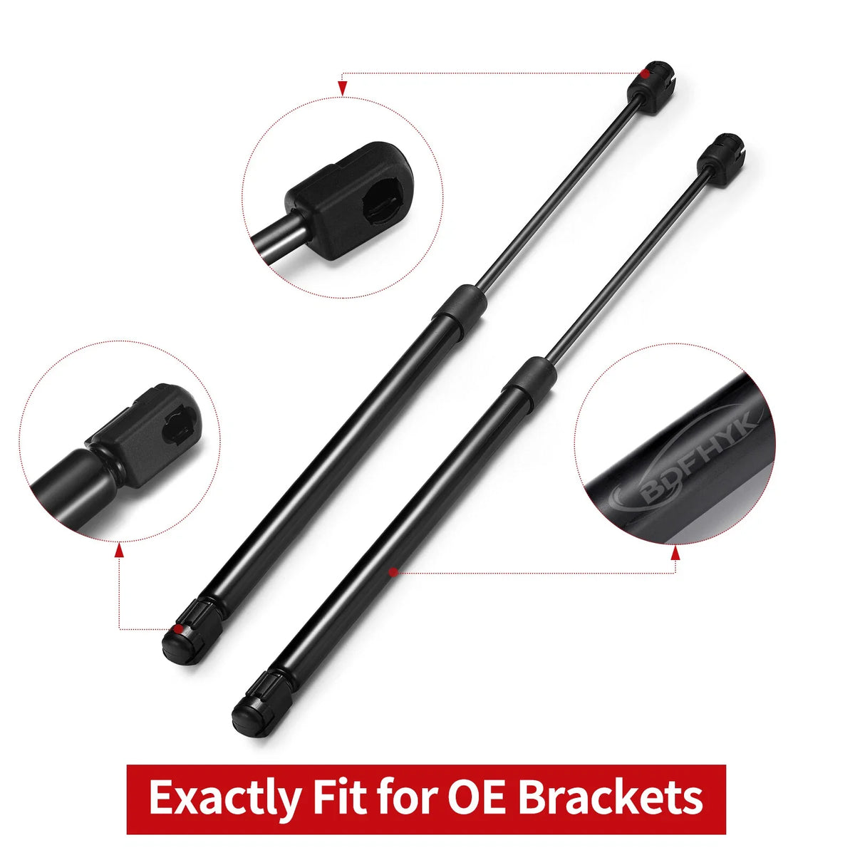Rear Back Window Glass Lift Supports for Chevy Silverado (2019–2024)