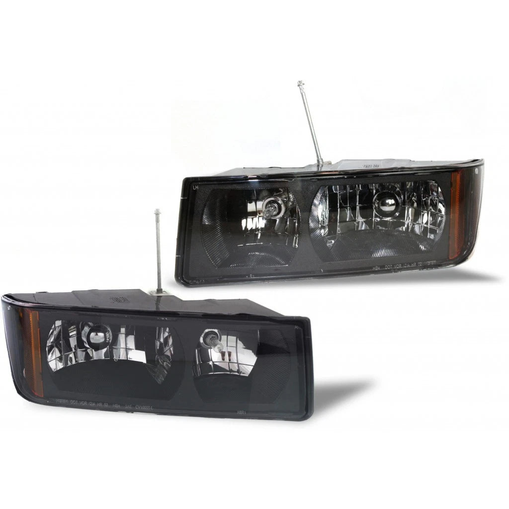 Headlight Pair for Chevy Avalanche 1500 (2003–2006) PLX-M0-20-6286-00-1-CL360A1, GM2502219, GM2503219