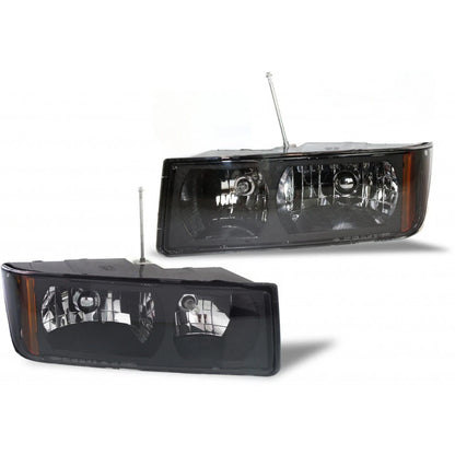Headlight Pair for Chevy Avalanche 1500 (2003–2006) PLX-M0-20-6286-00-1-CL360A1, GM2502219, GM2503219
