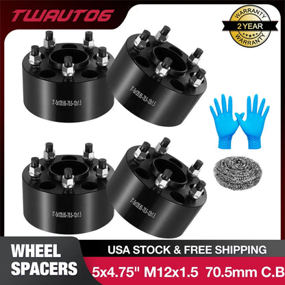 4Pcs 3 Inch Hub Centric Wheel Spacers for Buick Riviera & Camaro (1975–1987)
