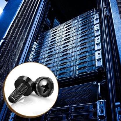 Set of 50 M6 x 16 mm Rack Mount Cage Nuts for Various Applications