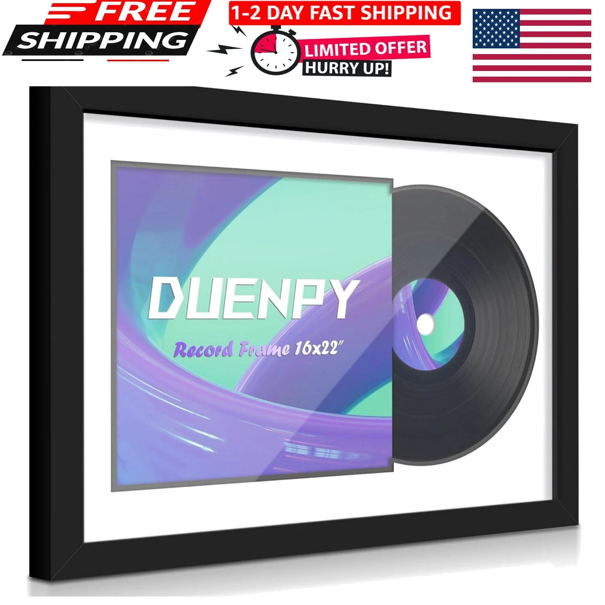 Vinyl Record Display Frame 16X22 Inches for Albums