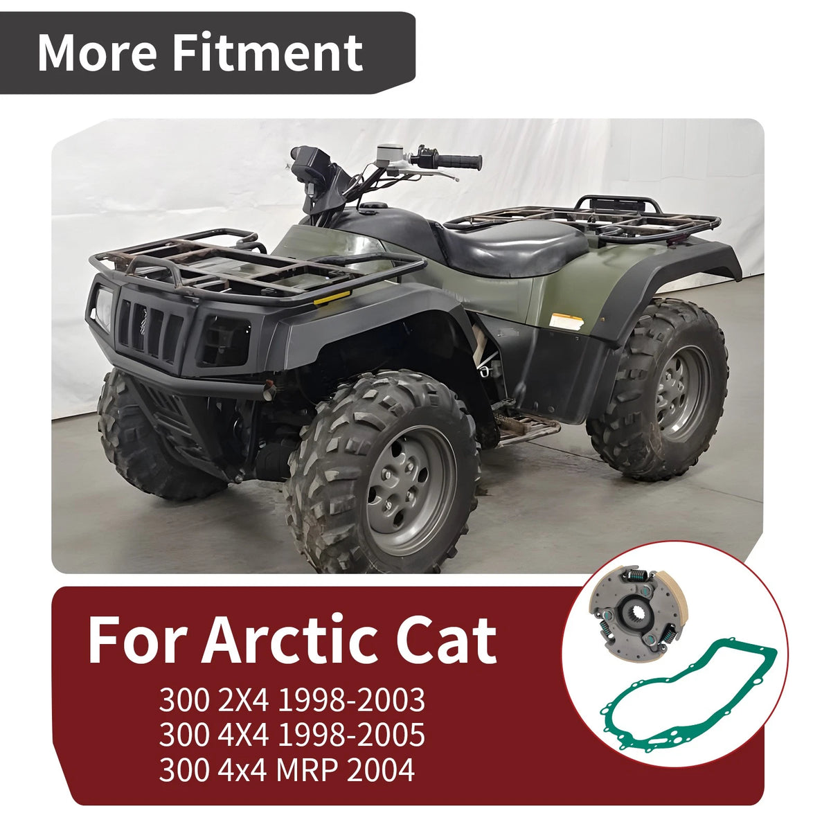 Centrifugal Clutch Carrier + Gasket Kit for Arctic Cat 300 4x4 (2004) 3446-128, 3402-794, 3402-280