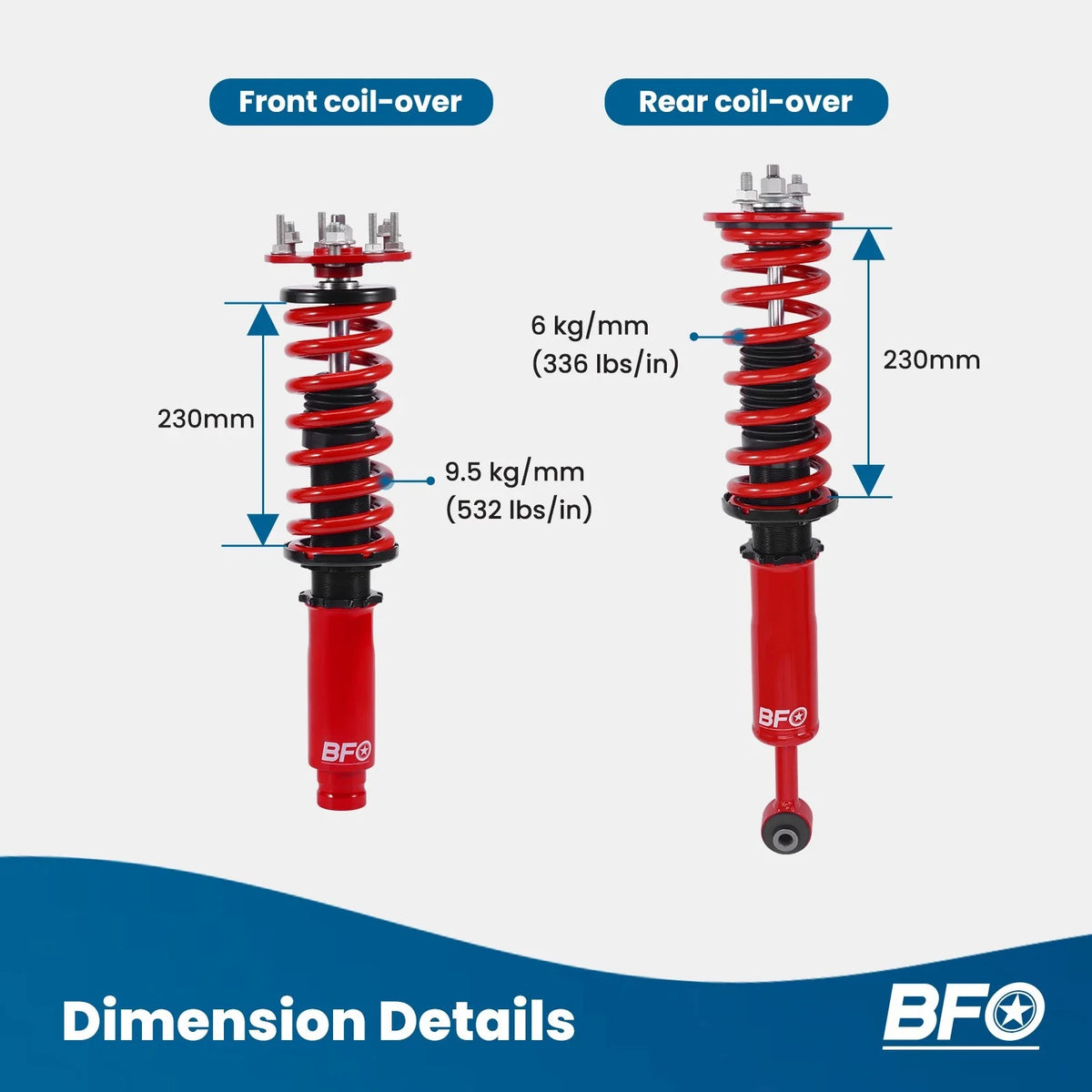 Coilovers Suspension Kit for Honda Accord (2003–2007) & Acura TL (2004–2008)
