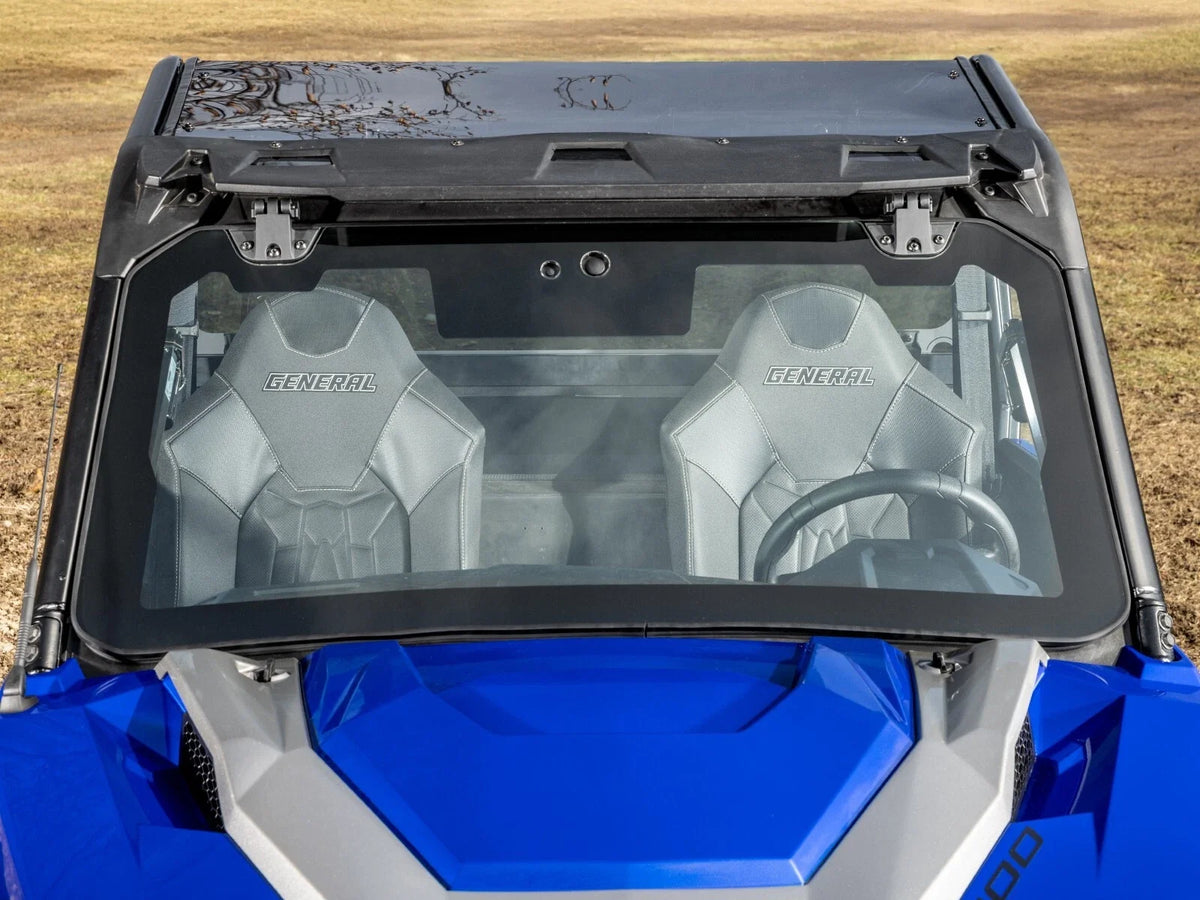 SuperATV Maxdrive Power Flip Glass Windshield for Polaris General XP 1000 (2020–2023)