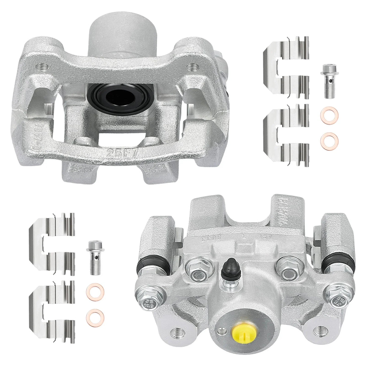 Set of 2 Rear Brake Calipers with Brackets for Hyundai Sonata (2011–2015)