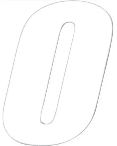 Number "0" Decal for Motorcycle Racing (7" Vinyl)