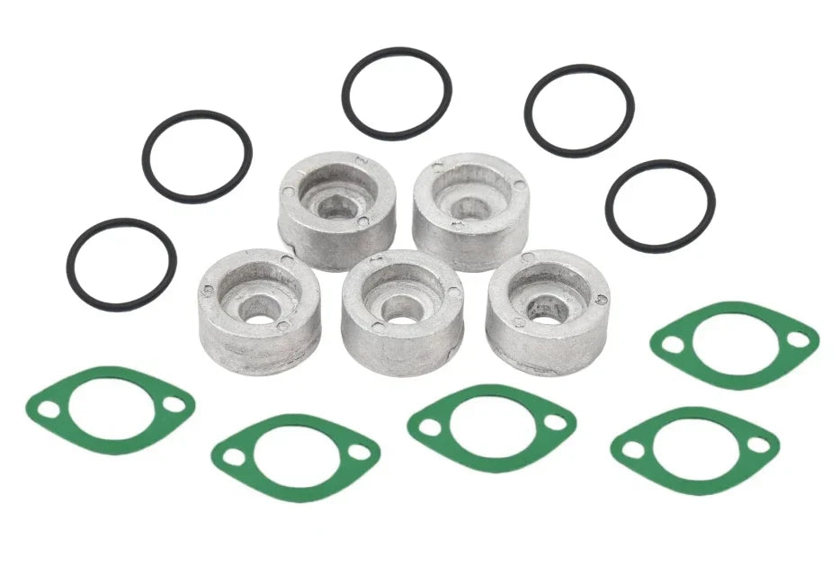 Set of 5 Suzuki Marine Anodes with O-Ring & Gasket (55321-87J00, 09280-22019, 11265-87E10)