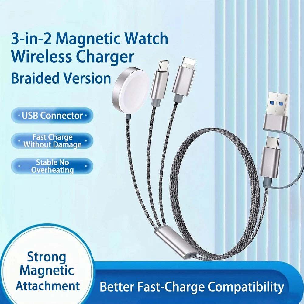 Set of 2 Multi Charging Cables for iPhone & Watch (S003-A107-Set)