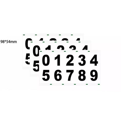 3Pcs 4 Inch Black Reflective Digital Mailbox Number Stickers