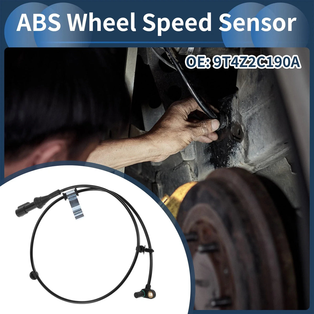 ABS Wheel Speed Sensor No. 9T4Z2C190A for Ford Edge (2007–2014) FWD Rear Right