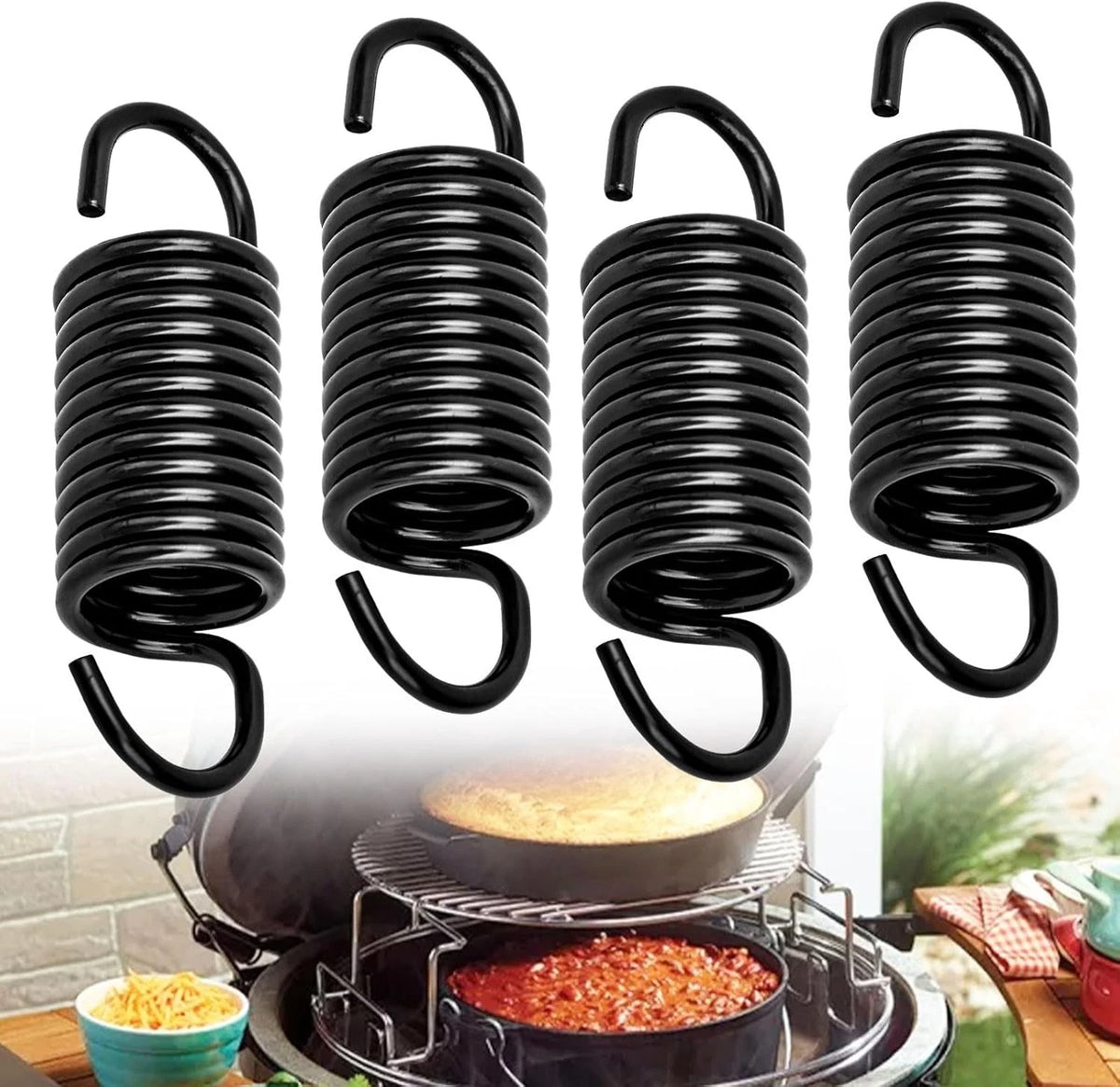 Set of 4 Hinge Springs for Big Green Egg Replacement