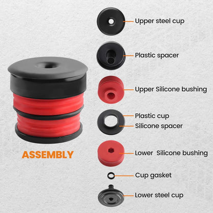 8x Silicone Body Mount Bushings Kit for Ford Super Duty F250 (2008–2016)