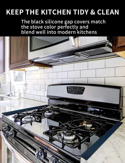 30 Inch Black Stove Gap Cover for Kitchen (30)