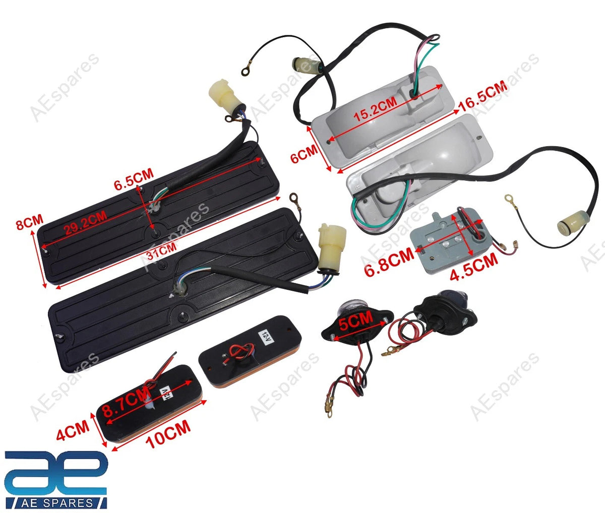 Complete Tail Brake Light Set for Suzuki Samurai SJ410 SJ413 (1986–1995)