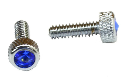 Dash Screws for Peterbilt (1987–2000) 67151 Blue Jewel Chrome Pair