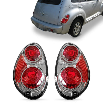 2X Chrome Tail Lights Brake Lamps for Chrysler PT Cruiser (2001–2005)