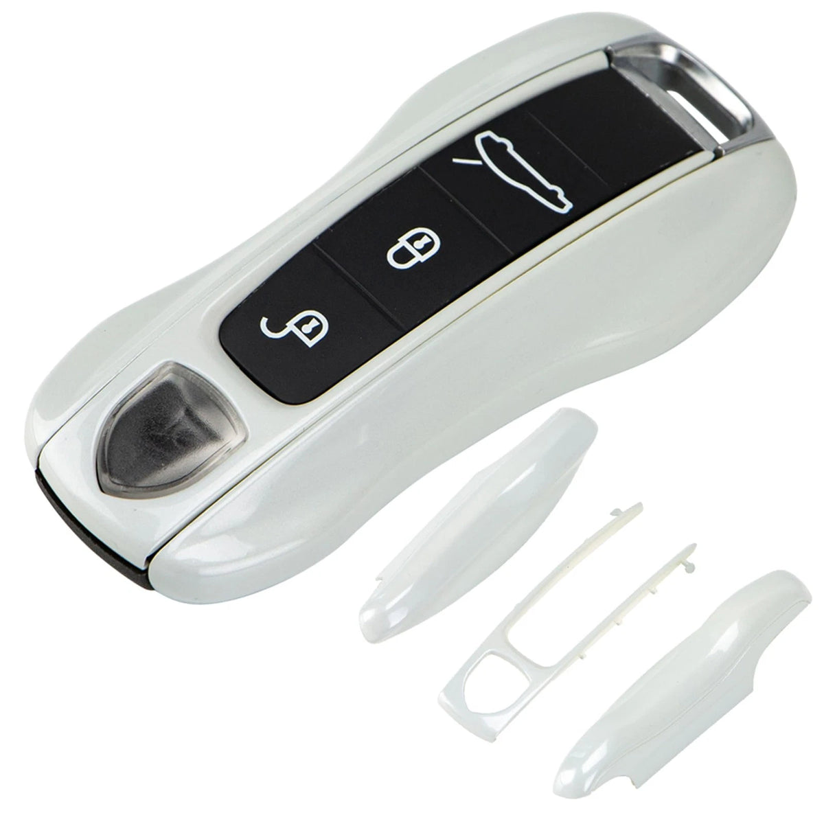 3-Piece Key Fob Shell Replacement for Porsche - Painted White